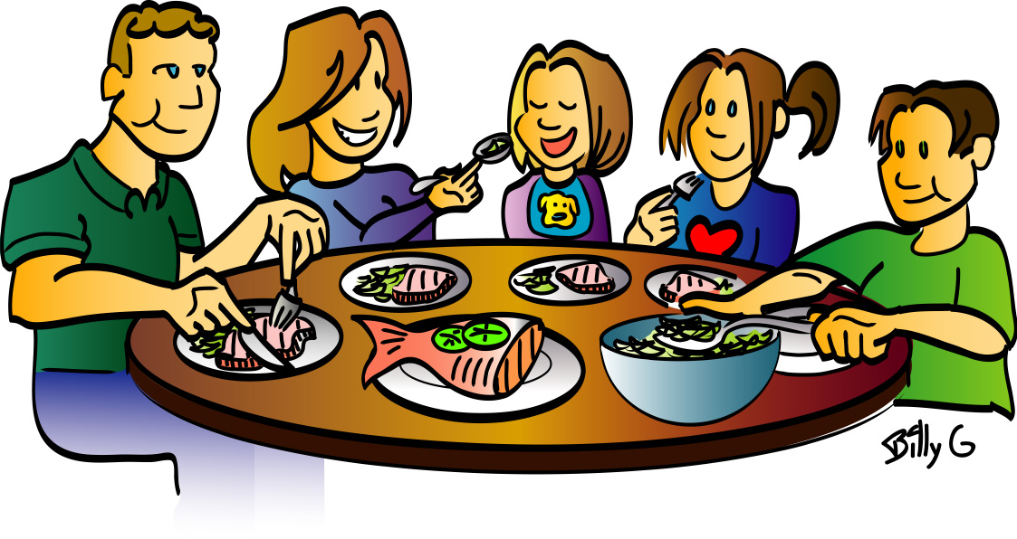 Family meal clipart | nutritioneducationstore.com