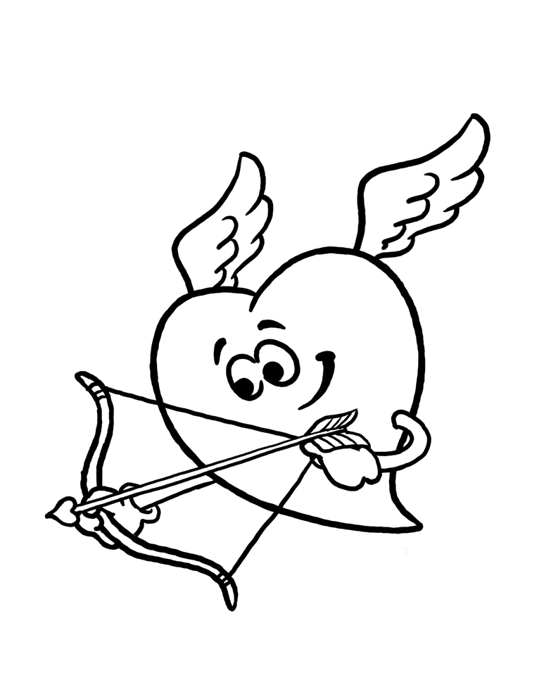 Love Cupid Coloring Pages - Valentine's Day Coloring Pages ...