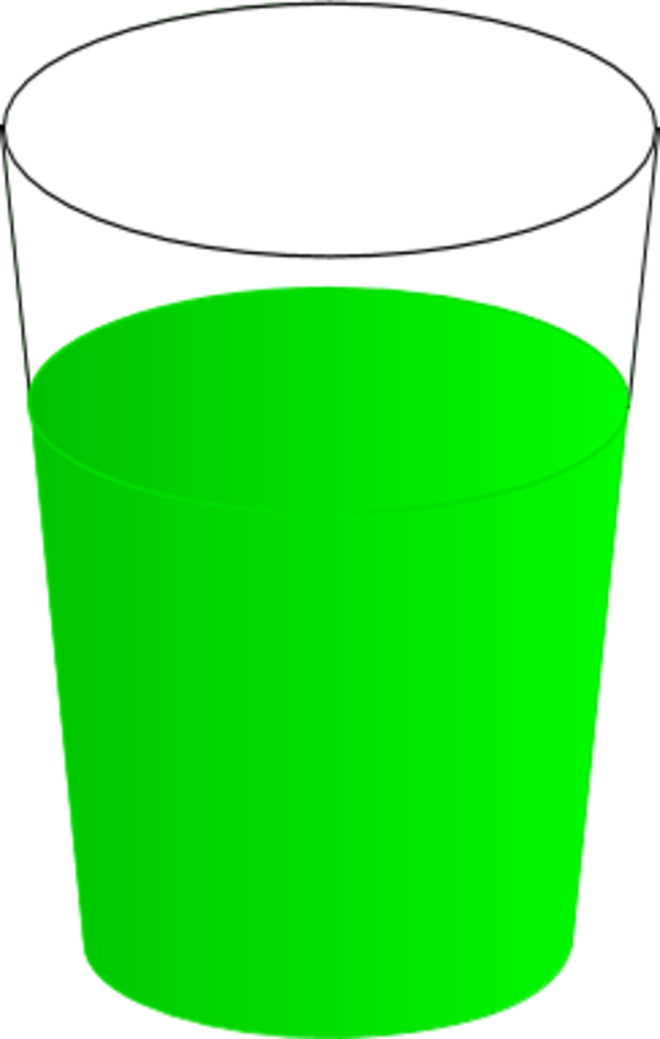 drinking glass cup with red punch - vector Clip Art