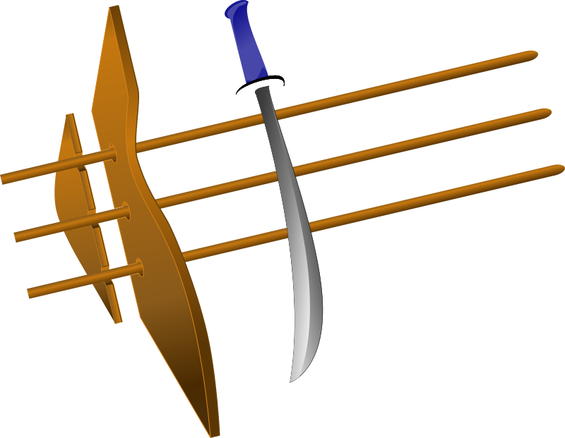Sword With Blue Hilt Clip Art Download