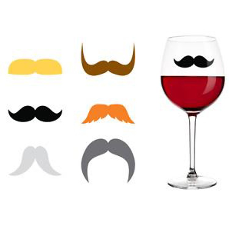 Marketing Vinícola Copas de vino con bigote para el día del padre