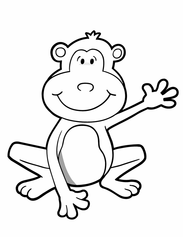 Coloring Pages Monkeys | Animal Coloring pages | Printable ...
