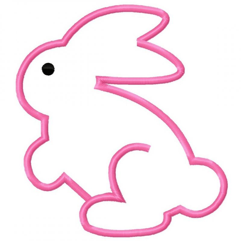 Pink outline of rabbit