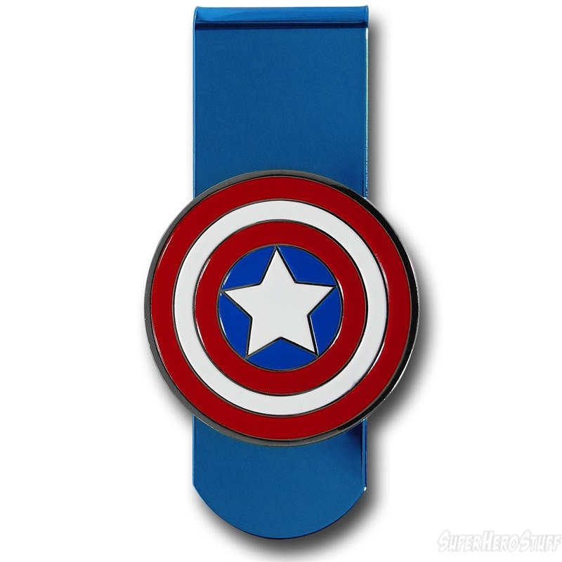 Captain America Metal Badge Money Clip