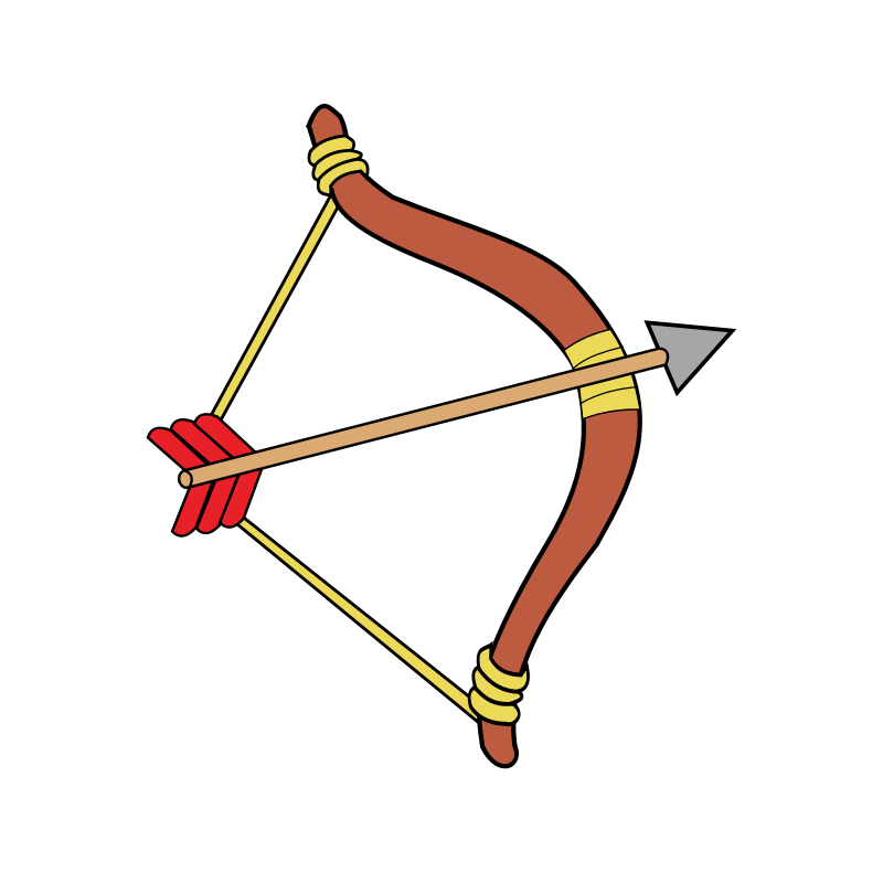 Clipart - Bow and arrow