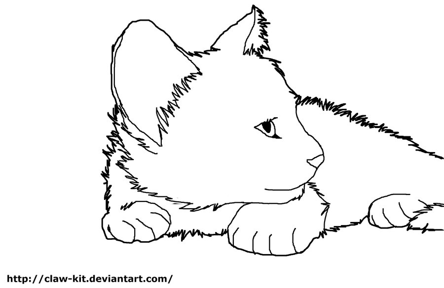 FREE warrior cat line art (kit) by Claw-kit on deviantART