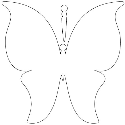 Butterfly Outline Card Using Template - ClipArt Best - ClipArt Best