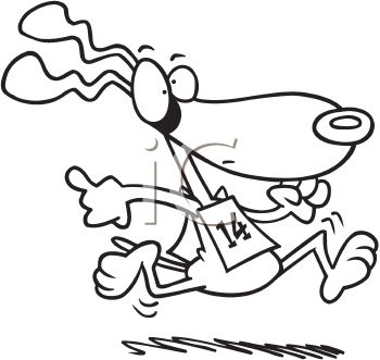 Running A Race Clipart Black And White | Clipart Panda - Free ...