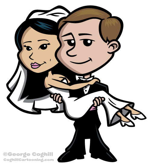 Cartoon Bride and Groom Characters - Coghill Cartooning ...