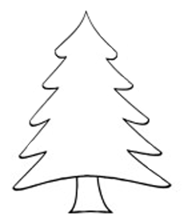 christmas tree outline – 620×755 kids coloring pages, printable ...