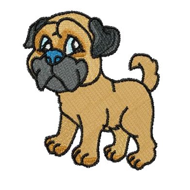 Pug Puppy - $20.00 : SharSations Embroidery, Your Embroidery ...