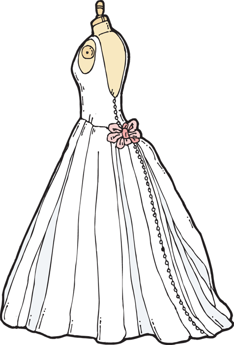 Cartoon Wedding Dresses - ClipArt Best