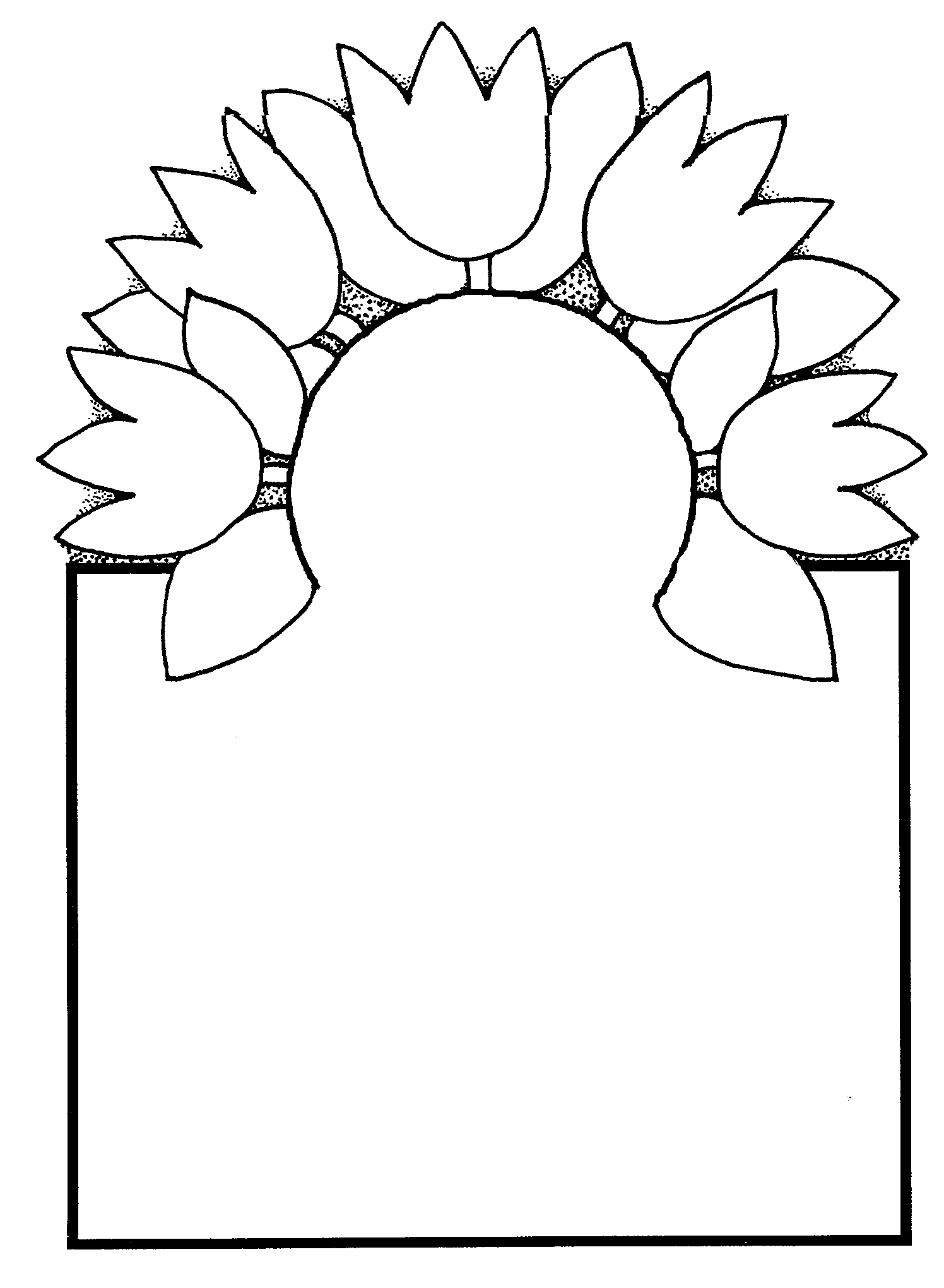 Flowers For > Spring Flowers Clip Art Black And White