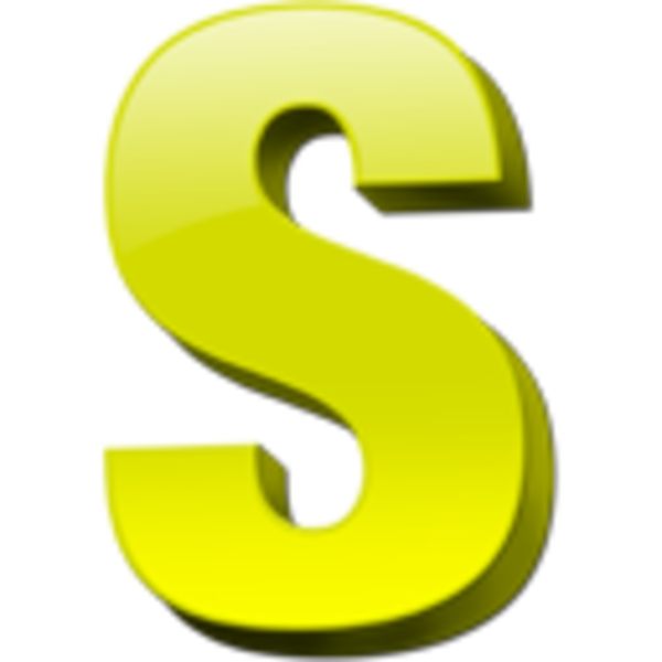 Letter S Icon 1 image - vector clip art online, royalty free ...
