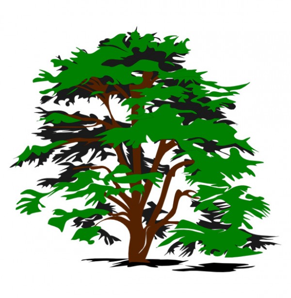 Simple Nature Tree Vector Clipart - free psd download