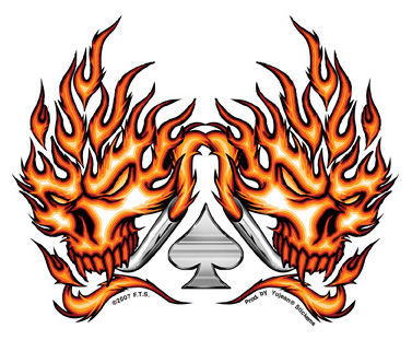 Chancey blog: flaming skulls