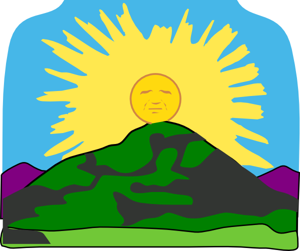 Sun Rays Mountain clip art - vector clip art online, royalty free ...