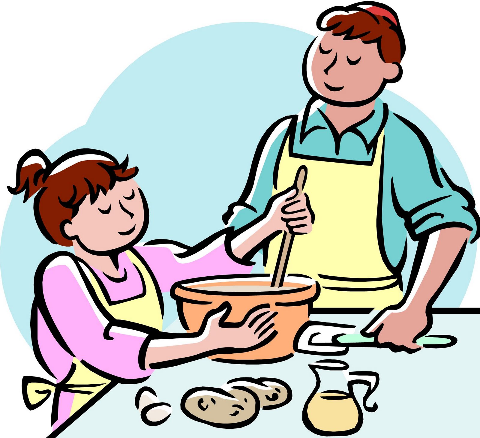 Kids Cooking Clipart Black And White | Clipart Panda - Free ...