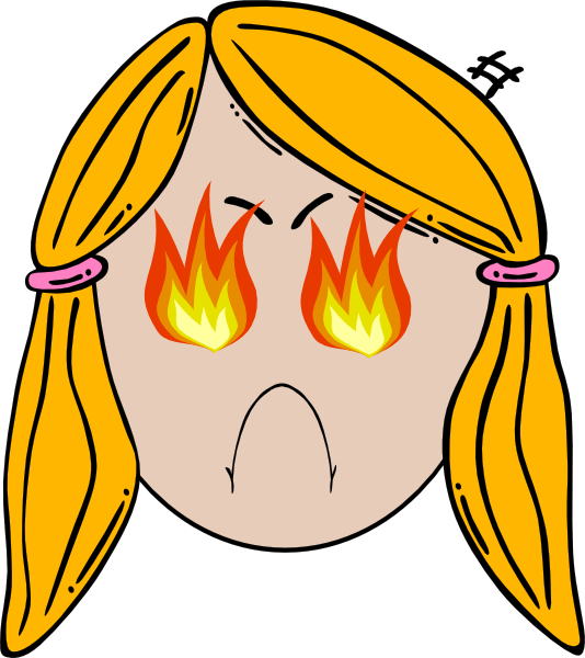 free clipart angry girl - photo #38