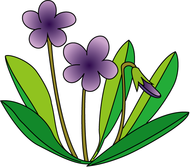 Violet Flower Clip Art - ClipArt Best