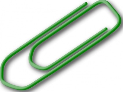 Green, Paperclip and Clip Vector