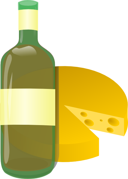 Wine And Cheese clip art Free Vector / 4Vector