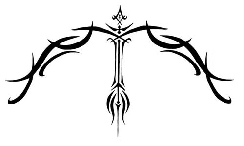 Tattoo Bow And Arrow Sagittarius Tribal Tattoos - Free Download ...