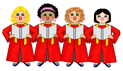 Choir Clip Art - Choir Girls Singing