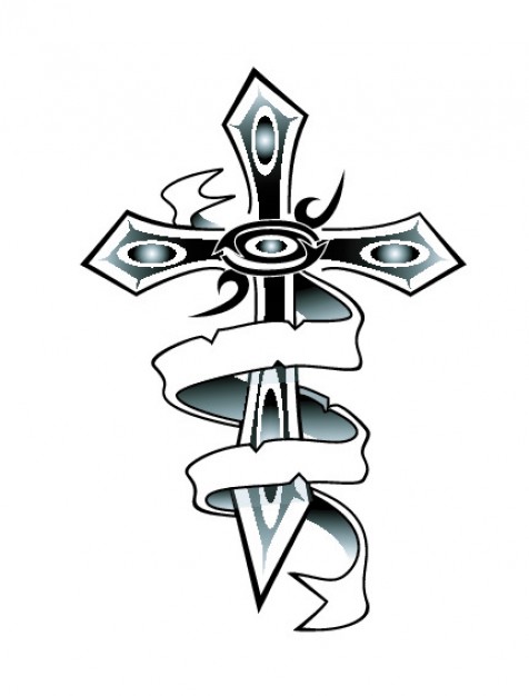 Drawings Of Crosses With Ribbons Images & Pictures - Becuo