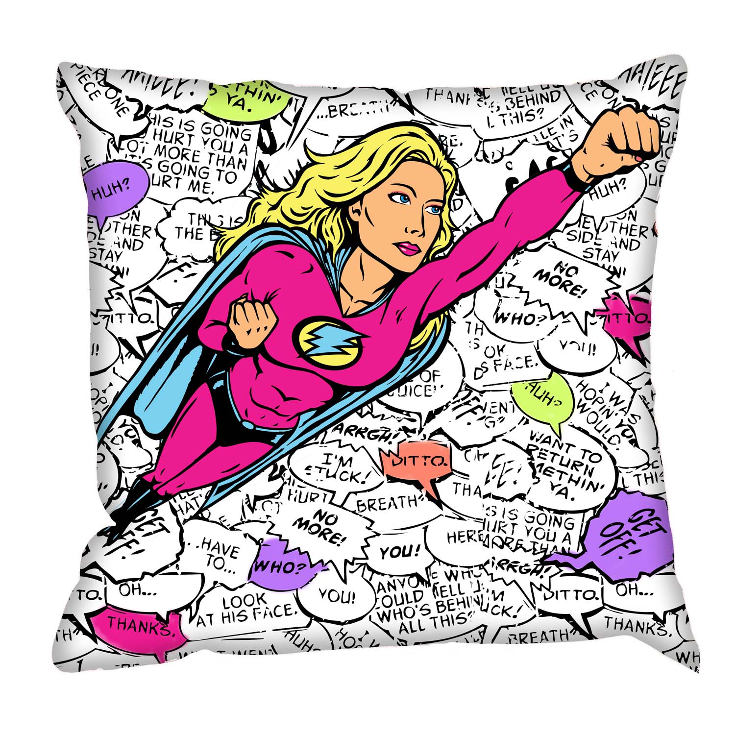 Super Woman Cushion by Digetex : Wallpaper Direct