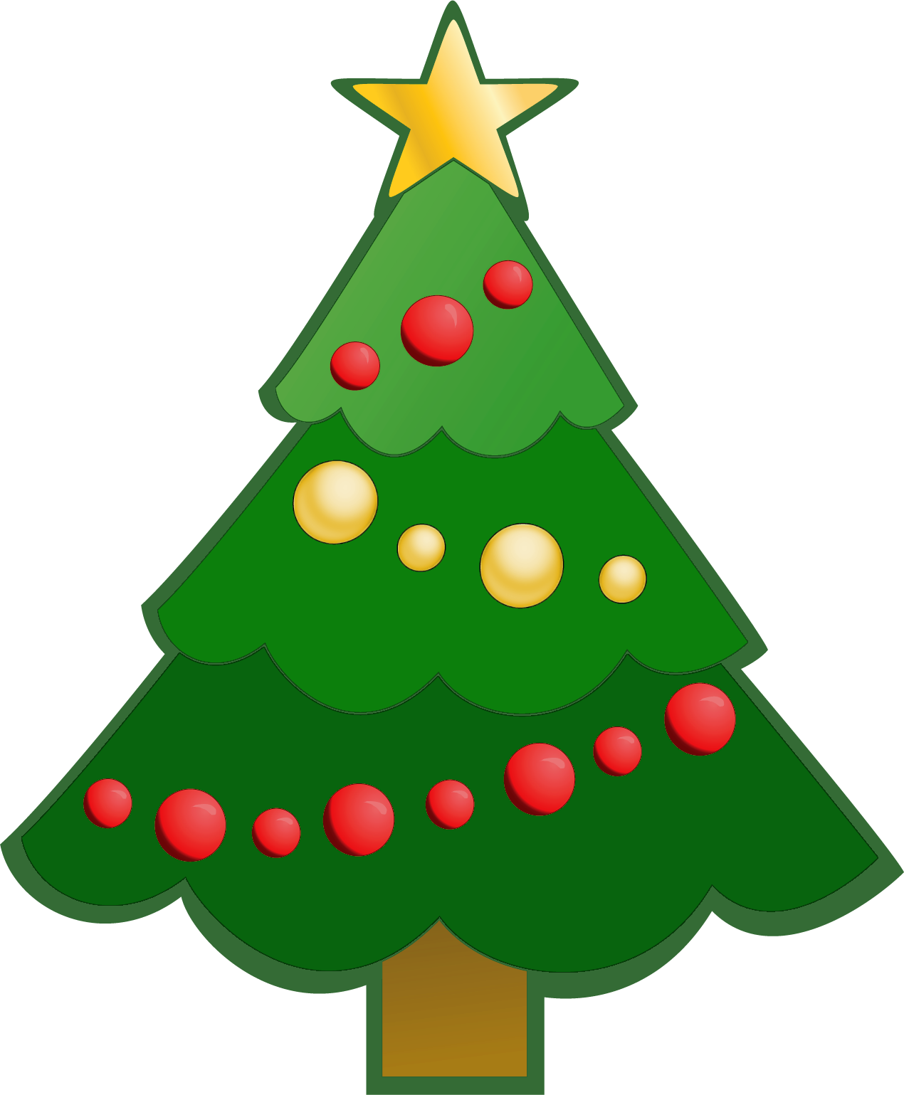 merry christmas tree clip art free - photo #23