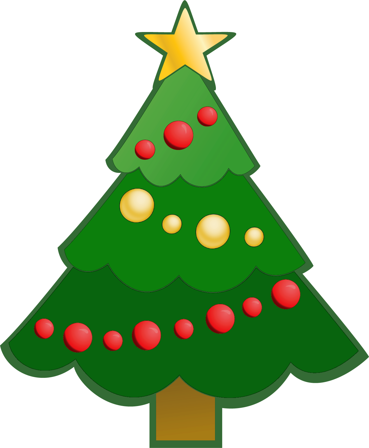 christmas tree plain clip art