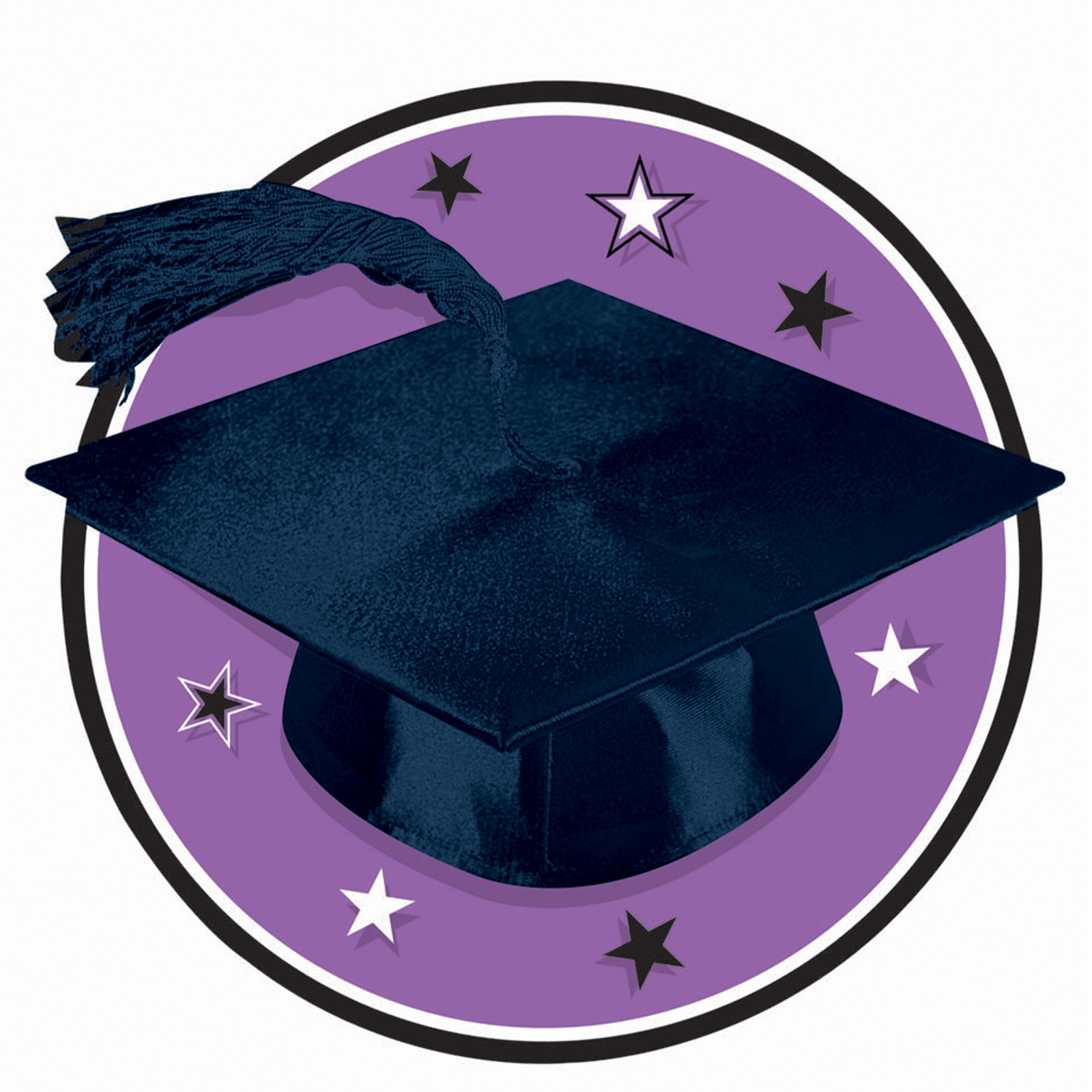 Congrats Grad Purple Graduation Cutout | ThePartyWorks