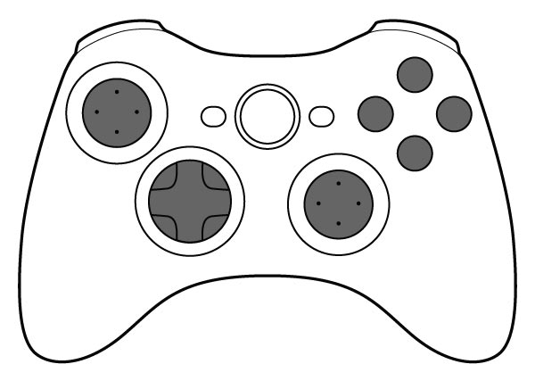 Seventh Generation 4 Button Game Controller Vector | No cost ...