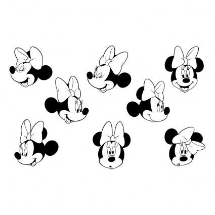 minnie mouse free template | Minnie mouse 1 Vector logo - Free ...