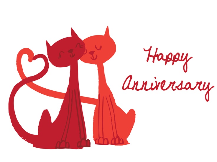 Puuuuurrrfect Together. Happy Anniversary animated card by Sophy ...