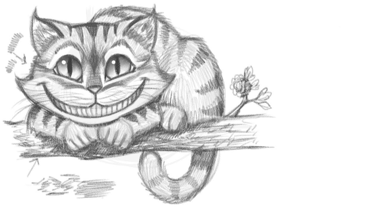 How to Draw a Cheshire Cat - YouTube