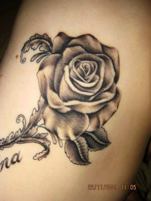 Black and white rose tattoo | Tatoos | Pinterest