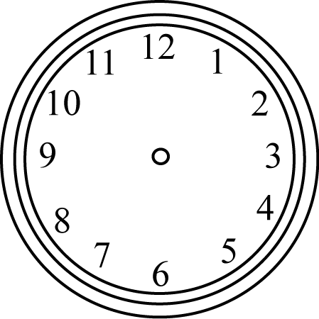 Black and White Clock without Hands Clip Art - Black and White ...