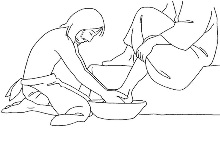 images of foot washing | Foot washing Coloring Pages | easter ...