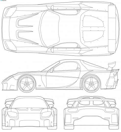 CAR blueprints - Mazda RX-7 Veilside Fortune Tokyo Drift ...