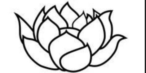 Black #and #white #lotus #flower #small #tattoo #outline #linework ...