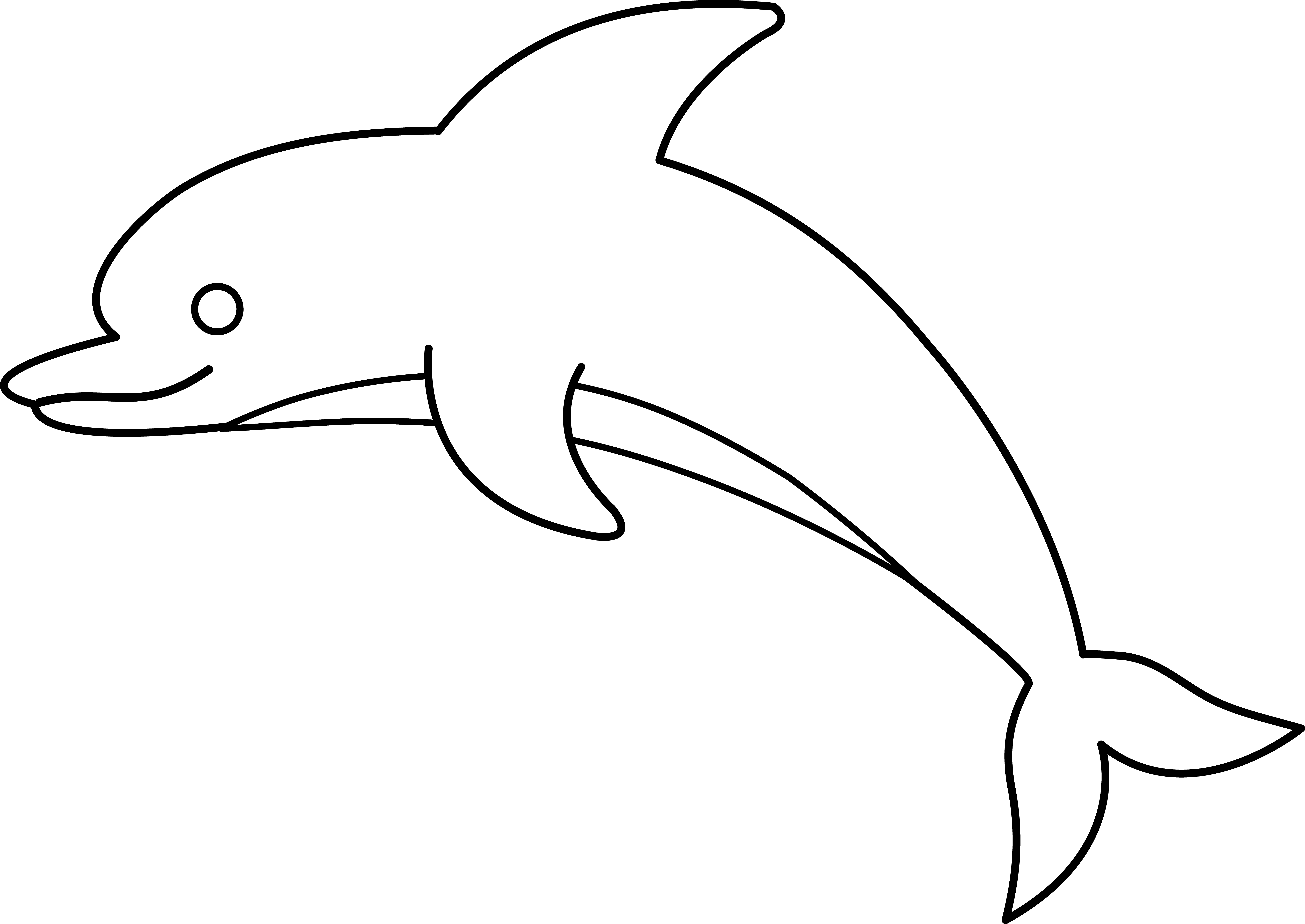 Images For > Dolphin Black And White Clip Art