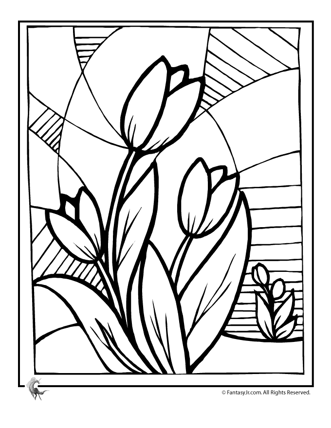 Flower Stems Coloring Pages