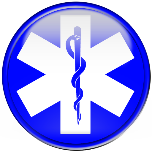 Blue star of life symbol button clipart image - ipharmd.