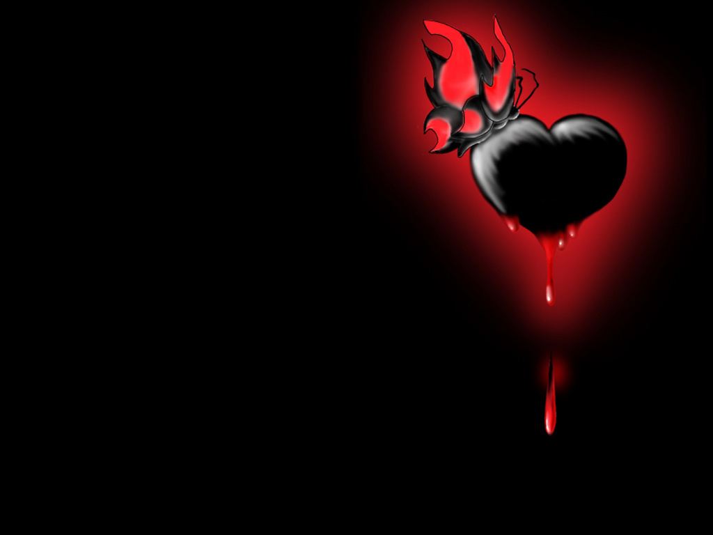 Bleeding Black Heart Wallpaper HD HD Wallpaper