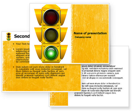 Traffic Light PowerPoint Template - PoweredTemplate.com | 3 ...