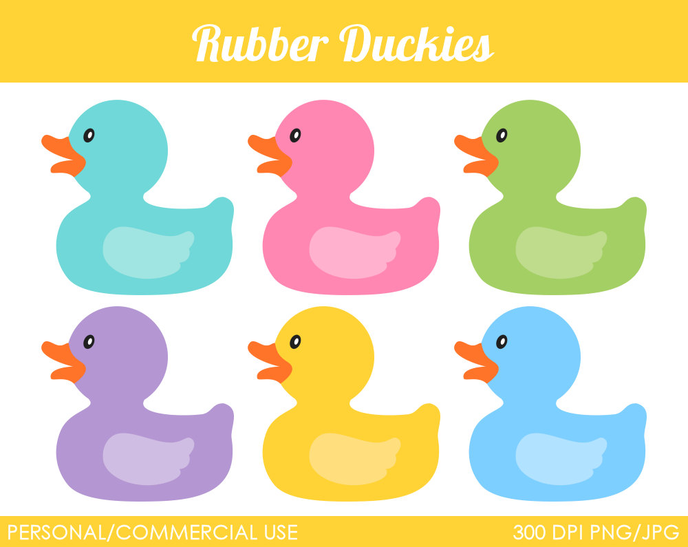 Rubber Duckies Clipart Digital Clip Art Graphics by MareeTruelove