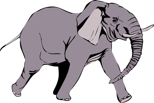 Elephant clip art - vector clip art online, royalty free & public ...