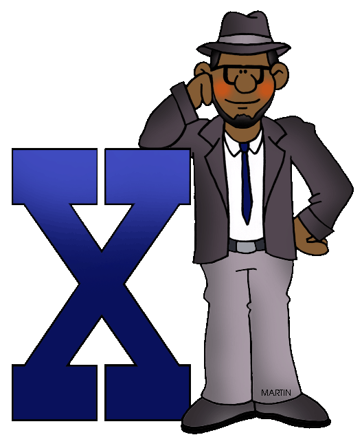 Free Black History Month Clip Art by Phillip Martin, Malcolm X
